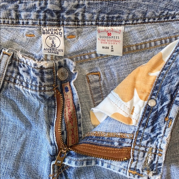 Lucky Brand Dungaree Jeans Size 6/28 Inseam 32 L. - Picture 3 of 7